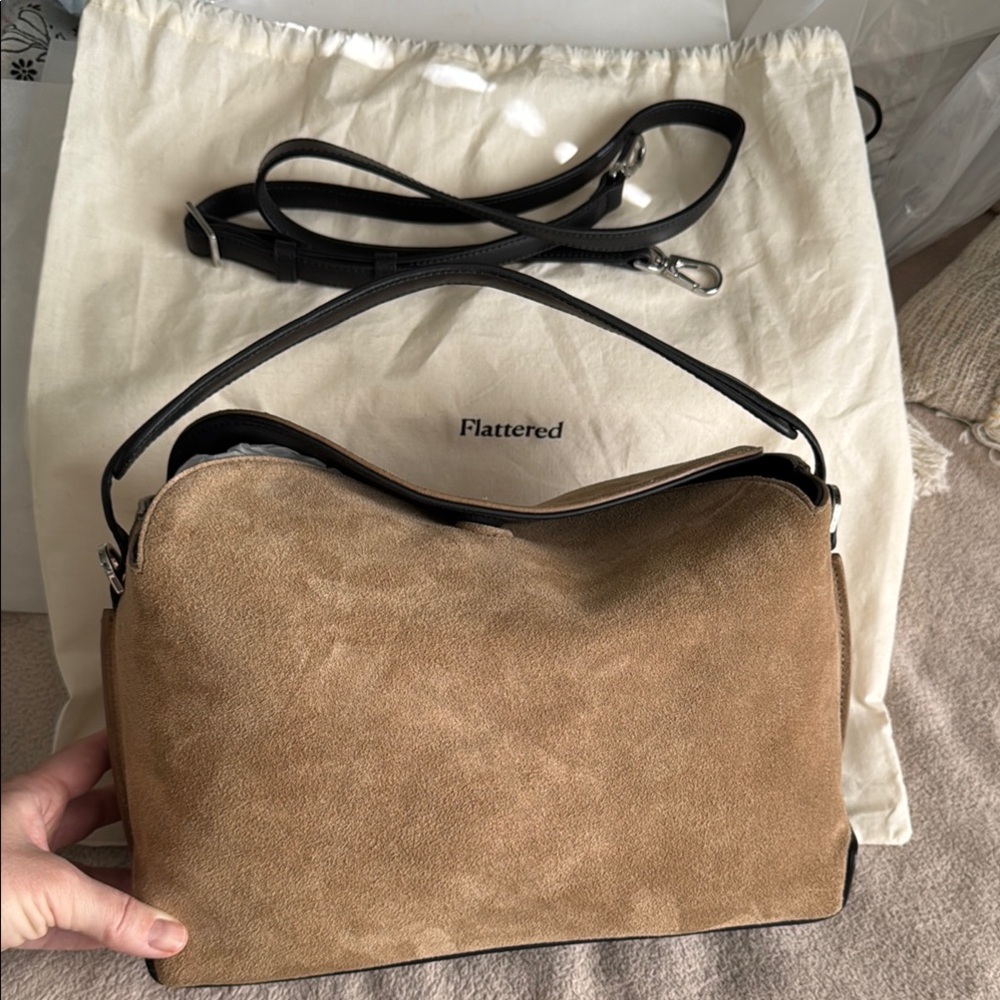 Flattered Helia Handbag Suede Sand New - Picture 4 of 16